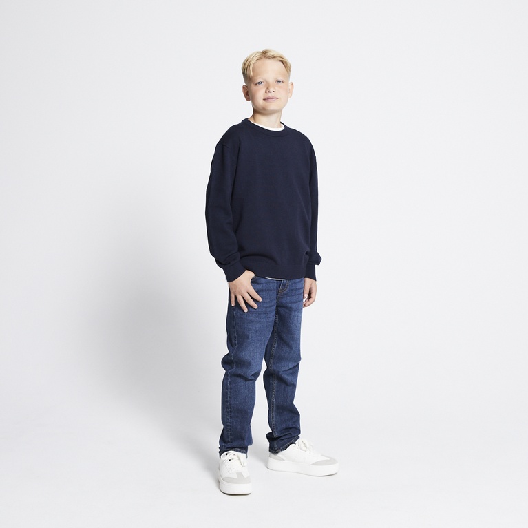 Fine-knit sweater "Ruben star" Navy